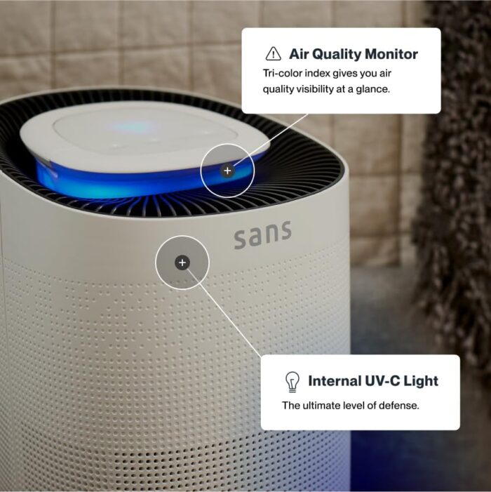 Sans HEPA 13 Air Purifier Ultra-Quiet Home Air Purifier